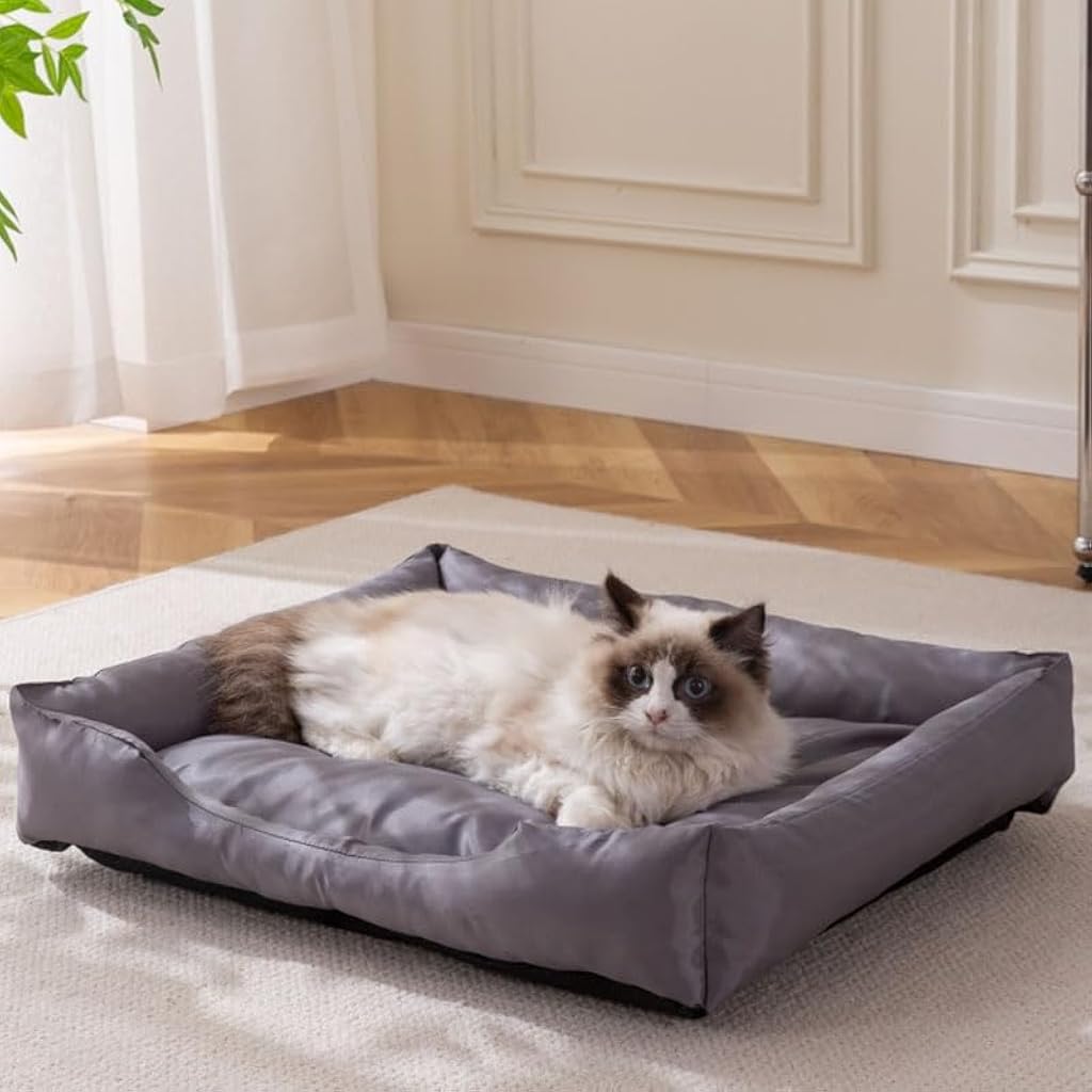 Qpets® Dog Couch, Soft Couch-Style Pet Bed Resting Sleeping Sofa, 210 Oxford Cloth Waterproof, Anti-Slip Anti-Scratch Washable Dog Bed for Small Medium Pets Indoor Outdoor Use (75x55x19cm) Qpets® Dog Couch, Soft Couch-Style Pet Bed Resting Sleeping Sofa, 210 Oxford Cloth Waterproof, Anti-Slip Anti-Scratch Washable Dog Bed for Small Medium Pets Indoor Outdoor Use (75x55x19cm)